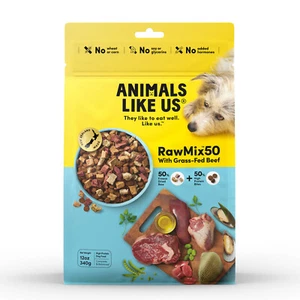 Animals Like Us Raw Mix 50 Grass Fed Beef Freeze Dried Dog Food 340g - Picture 1 of 11