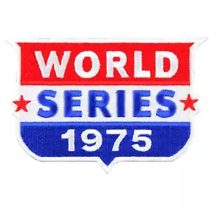 1975 MLB World Series Official Logo Jersey Patch Cincinnati Reds Boston Red Sox - Picture 1 of 2