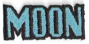 2" Space Lunar Moon Text Sign embroidery patch - Picture 1 of 1