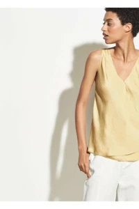 E042 NWT VINCE SLEEVELESS WRAP WOMEN TANK TOP SIZE XS, S $225 - Picture 1 of 5
