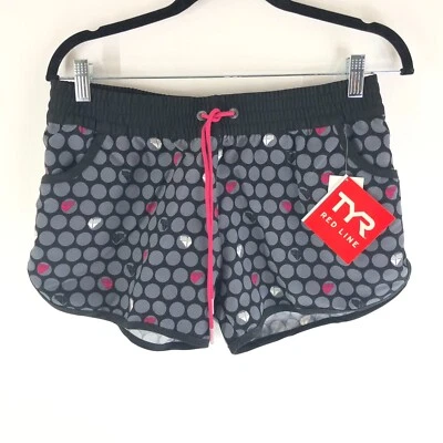 Boardshort TYR Red Line Mujer Estampado Bolsillos Lunares Negro Gris M Foto 1 de 4