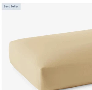 Legends Hotel Cornsilk Supima Cotton WF Sateen Twin Fitted Sheet & 1 Pillowcase - Picture 1 of 2