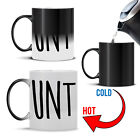 Rude Funny C handle Colour Change Black Heat Mugs - Novelty Office Joke Mug Gift