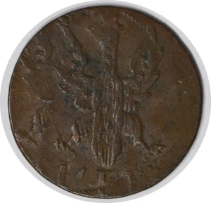 1822 German States - Frankfurt 1 Heller Double Struck KM301 EF Uncertified #1028 - Picture 1 of 2