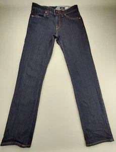 Volcom Solver Men's 28x29 Slim Straight Dark Blue Denim Stretch Jeans - Picture 1 of 11