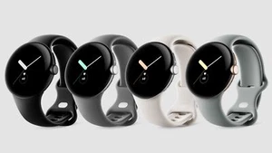 Google Pixel Watch Wifi + Cellular Stal nierdzewna + Active Band 32GB - Doskonały - Zdjęcie 1 z 10