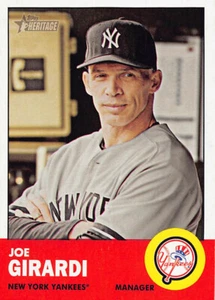 Joe Girardi 2012 Topps Heritage Baseball card Base #382 New York Yankees - Picture 1 of 2