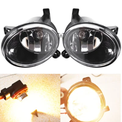 Pair of  Clear Lens Fog Lights Lamps For Audi A4 S4 B8 Sedan 2009 2010 2011 2012 Foto 1 de 4