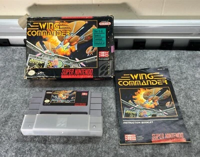 Wing Commander (Super Nintendo SNES, 1992) COMPLETE CIB Authentic 59871 89 - Image 1 of 4