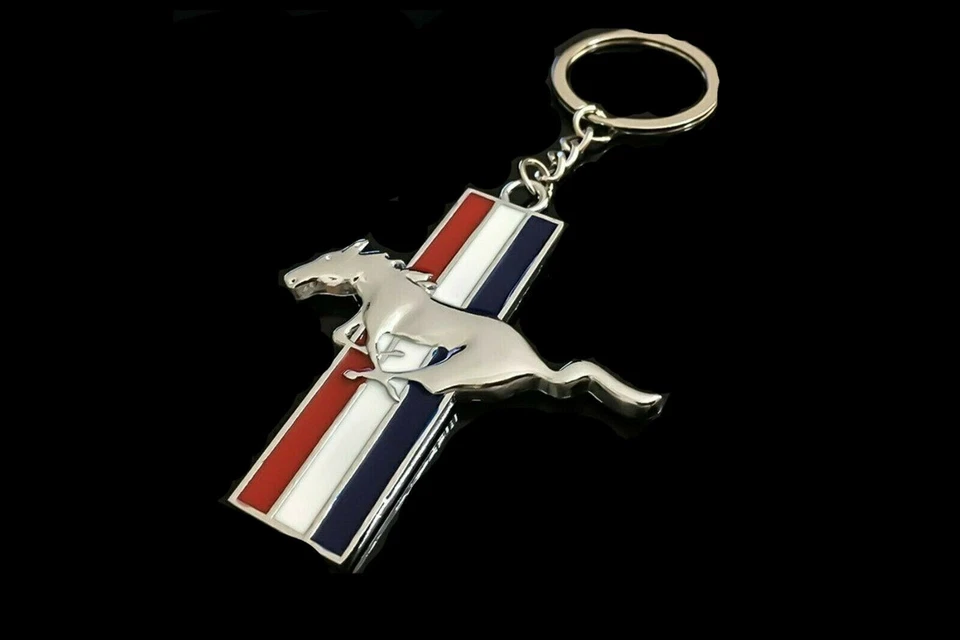 Porte clé   Ford Mustang logo double face neuf sous blister  - Photo 1/1