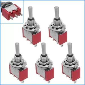 5pcs Toggle Switch Panel 1 Pole SPDT 2A 250V (On)-Off-(On) Momentary MTS-123 - Picture 1 of 3