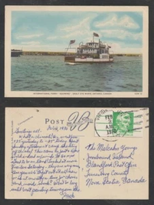 Postal de Sault Ste Marie Ontario International Ferry Agoming alrededor de 1970 - Imagen 1 de 3