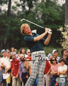 JOHNNY MILLER SIGNED AUTOGRAPHED 8x10 PHOTO GOLF LEGEND BECKETT BAS - Picture 1 of 2
