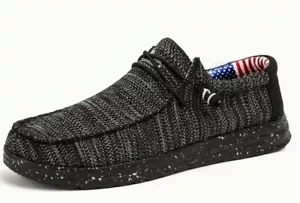 Herren Halbschuhe mit Deko-Schnürsenkeln, bequem rutschfester Slipper atmungsaktiv - Bild 1 von 2