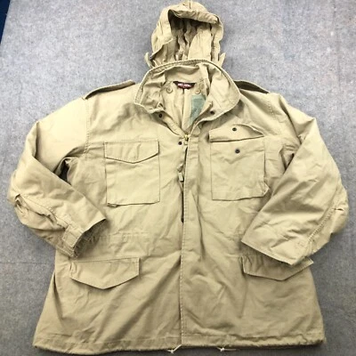 True Spec Jacket Men XL Regular Beige Cold Weather Field Hooded Military - Image 1 of 4