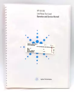 Agilent Technologies HP 16117B Low Noise Test Lead Operation & Service Manual - Picture 1 of 3