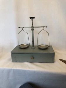Old Vtg Collectible Scale And Drawer Made In West Germany With Weights - Picture 1 of 17
