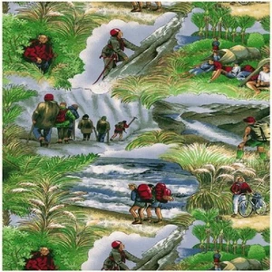 Fat Quarter Out and About Wanderer Baumwolle Steppstoff Nutex