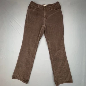 St. John's Bay Brown Corduroy Pants Women 8 Bootcut Stretch Y2K Fall Retro - Picture 1 of 8