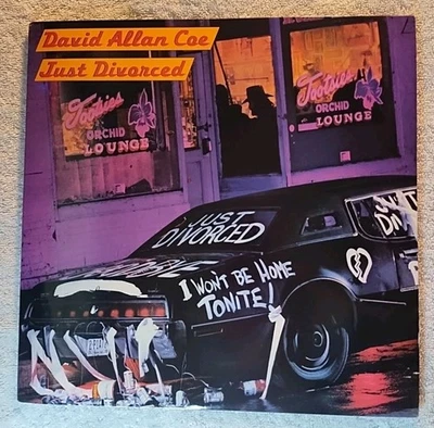 David Allan Coe Just Divorced Vinyl LP  Columbia FC39269 - Image 1 of 4