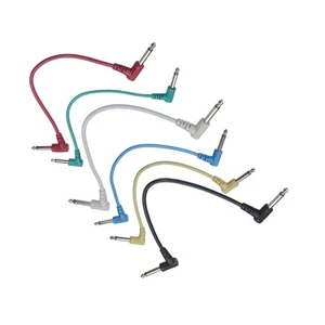  6 PCS Guitar Instrument Cable Electric Effects Cables Elbow Patch - Picture 1 of 11