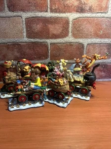 Disney Winnie the Pooh Christmas Holiday Train Figure 6 Piece By Danbury Mint - Picture 1 of 8