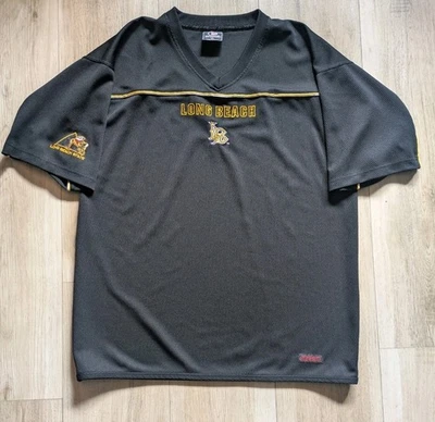 Camiseta deportiva vintage Long Beach State University Colisseum negra y amarilla talla XL Foto 1 de 4