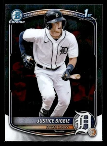 2025 Bowman Chrome #BCP-215 Justice Bigbie - NrMt-NmMt *TedsCardShack* - Bild 1 von 2