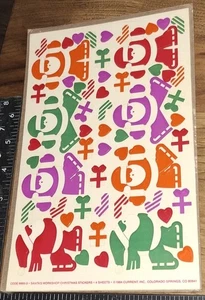 Vintage Aufkleber, aktuell, Santas Workshop Weihnachten, 1 Stück (bxtoteM) - Bild 1 von 4