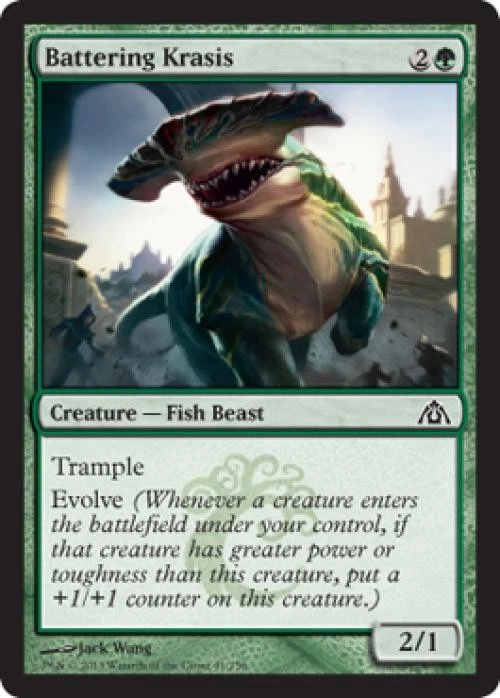 Battering Krasis -Foil Medium Play MTG Dragon's Maze - Image 1 of 1