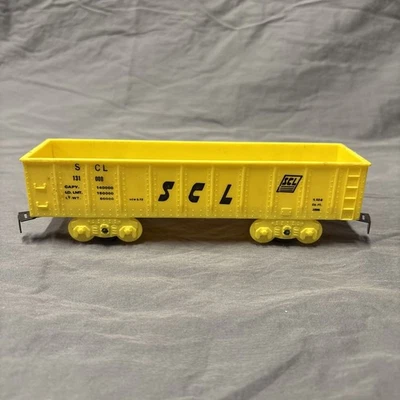 Marx Seaboard Coast Line SCL  Plastic Gondola Freight Car O Scale 131000 Yellow - Image 1 of 4