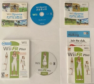 Wii Sports & Wii Fit Plus Nintendo Wii Both Complete & Tested - NICE CONDITION - Picture 1 of 7