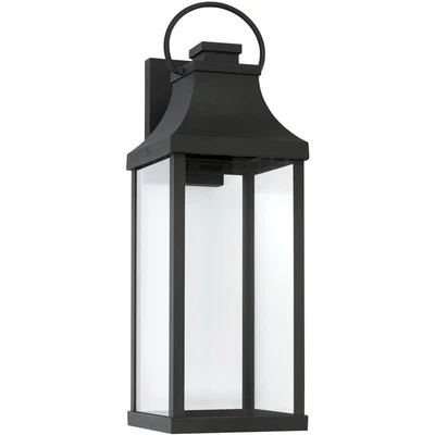Capital Lighting Fixtures 946431BK-GL OPEN BOX Bradford Outdoor Wall Light Black