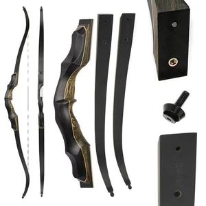 62" Takedown Recurve Bow Hunting 20-60lbs Limbs Archery Adult Shooting Target - Picture 1 of 15