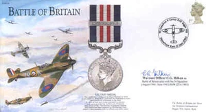 BB14 WWII WW2 RAF Batalla de Gran Bretaña 74 Sqn piloto de combate firmado CLIVE HILKEN - Imagen 1 de 1