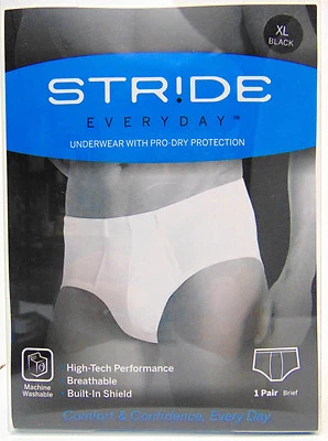 STRIDE DAILY Hombres TALLA XL BLANCO/GRIS Lavable Incontinencia BREVE Ropa Interior Foto 1 de 4