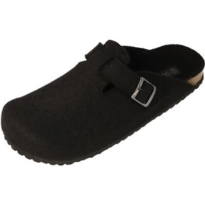 Herren Pantoffeln Filz Supersoft Schuhe 511-064 klassische Hausschuhe Black NEU