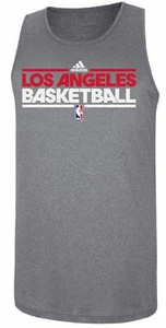 Tanque de tela Los Angeles Clippers de ajuste ajustado antes del juego de Adidas - Imagen 1 de 3