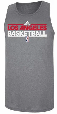 Los Angeles Clippers Slim Fit Pre-Game Clima Fabric Tank by Adidas - Image 1 of 3