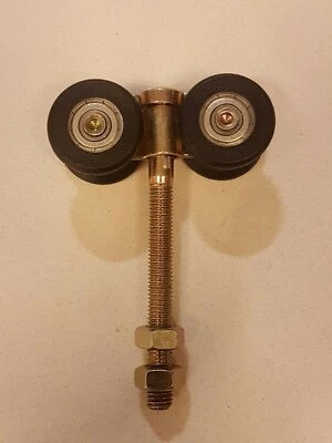 Shed Door Track Roller 4 Wheel Nylon Carriage 36mm Diameter Wheels - image 1 of 4