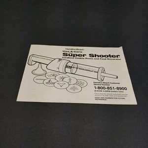 Hamilton Beach Super Shooter 80000 Cookie Press Manual replacement part - Picture 1 of 6