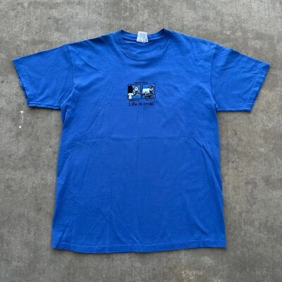 Vintage Life is Crap Online Dating Shirt Size Large Parody Joke Shirt - Image 1 of 4