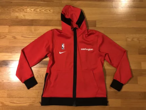 New L Nike Washington Wizards NBA Showtime Men Red Therma Flex Hoodie CN4066-657 Cover