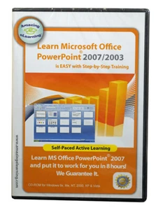 Learn Microsoft Office PowerPoint 2007/2003~ self paced step by step learning CD - Picture 1 of 2