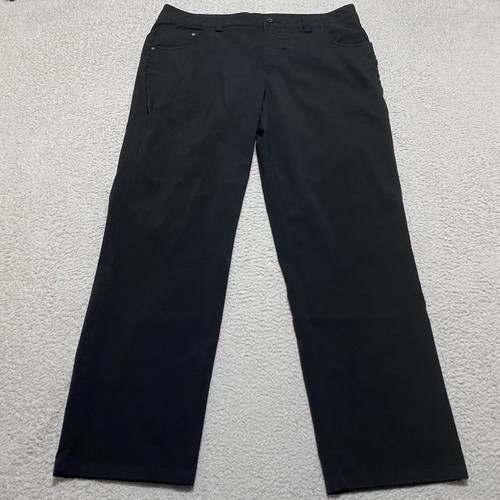 Puma Pantalone Golf Uomo Tg 38x30 Nero Geometrico Gamba Dritta Chino Outdoor