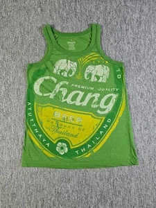 Camiseta sin mangas CHANG Beer para hombre talla L Tailandia verde estampado gráfico camisa Ultegra promoción - Imagen 1 de 7