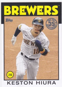 Keston Hiura 2021 Topps 1986 Insert #86B-31 Milwaukee Brewers - Picture 1 of 1