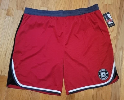 NEW AND1 Men's 3XL Hoop Shorts Basketball Elastic Waist Drawstring Red 43 x 10 - Image 1 of 4