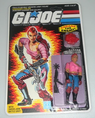 RECARDED 1986 Vintage G.I. GI Joe 3.75 ARAH Dreadnok Zarana Figure 100% Complete - Image 1 of 4