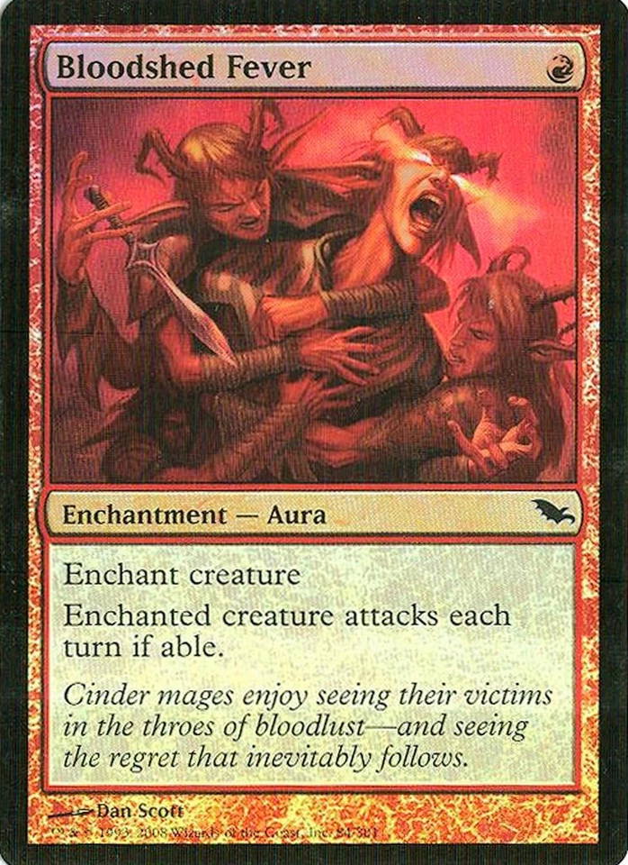 MTG - Shadowmoor - Bloodshed Fever - 2X - Foil - NM - Image 1 of 1